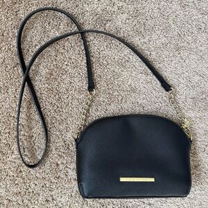 Steve Madden Black Crossbody Bag with Gold Accents